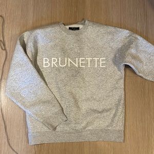 Brunette crew neck hoodie